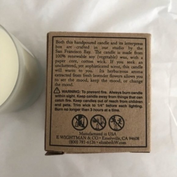 CLOSET CLOSING Elizabeth W lavender candle - Picture 2 of 4